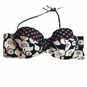Kate Spade Black and White Underwire Swim Top